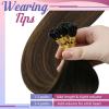 Sunny Tape in Hair Extensions 50G 20pcs with Itips Hair Extensions Brown Ombre 60S/50G 18inch