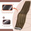 Sunny Tape in Hair Extensions Human Hair Brown Highlight Bundle Ve Sunny Tape in Hair Extensions 20pcs 30g 12in