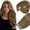 Sunny Tape in Hair Extensions Human Hair Brown Highlight Bundle Ve Sunny Tape in Hair Extensions 20pcs 30g 12in