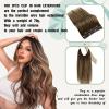 Sunny Tape in Hair Extensions Human Hair and Wire Hair Extensions Bundle Dark Brown Highlight Caramel Blond Human Hair 22+20nch