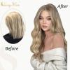 Sunny Tape in Hair Extensions and 3pcs Clip in Hair Extensions Blonde Highlights 70g