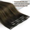 Sunny Tape in Hair Extensions and 3pcs Clip in Hair Extensions Brown Ombre 70g