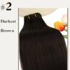 Sunny Tape in Hair Extensions and 3pcs Clip in Hair Extensions Darkest Brown 70g