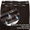 Sunny Tape in Hair Extensions and 3pcs Clip in Hair Extensions Darkest Brown 70g