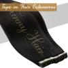 Sunny Tape in Human Hair Extensions and Ve Sunny Clip on Hair Extensions Darkest Brown 18in 170G