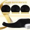 Ve Sunny 2 Pack Total 170G Clip in & Tape in Hair Extensions Real Human Hair Black 16 inch