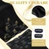 Ve Sunny 2 Pack Total 170G Clip in & Tape in Hair Extensions Real Human Hair Black 24 inch