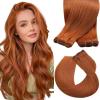 100g 12inch Copper Hair Extensions Human Hair Bundle Tape in Extensions and Weft Hair Extensions Human Hair 2 Packs