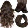 150g 18inch Dark Brown Balayage Hair Extensions Bundle Weft Hair Extensions Human Hair and Tape in Extensions