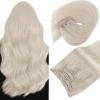 [2 Packs Bundle] Sunny Hair Tape in Hair Extensions Black #1 18in+ Clip in Hair Extensions Blonde 120g 18inch #60