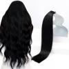 [2 Packs Bundle] Sunny Hair Tape in Hair Extensions Human Hair Black 16inch Plus 14inch Total 100g