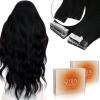 Pack of 2 Easy Style Changes Sew in Hair Extensions Bundle Tape in Hair Extensions Jet Black