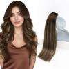 Sunny Hair Tape in Hair Extensions Human Hair 12 inch Tape in Human Hair Extensions Dark Brown Balayage Caramel Blonde Tape in Extensions 20Pcs 30g