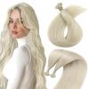 Sunny Ktip Hair Extensions Bundle with Tape in Hair Extensions Color#60 Platinum Blonde 16inch 50g+50g