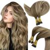 Sunny Tape in Hair Extensions(20pcs 50G) with Itips Hair Extensions Human Hair(50S/50G) 22inch