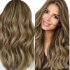 Ve Sunny 12″ Bundle: Human Hair Tape in Extensions 30g + Clip in Hair Extensions Real Human Hair 80g, Dark Brown Highlight Caramel Blonde, Short Hair Extensions, Total 110g 12inch