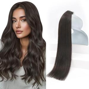 Sunny Hair Tape in Extensions Mocha Brown Tape in Hair Extensions Human Hair 16 inch Hair Extensions Real Human Hair Tape in 50g 20Pcs