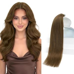Sunny Hair Tape in Hair Extensions Human Hair, Human Hair Tape in Extensions Light Brown Balayage Blonde Hair Extensions Real Human Hair Tape in 18Inch 50g