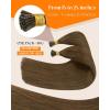 Sunny Hair 50g 18 Inch I Tip Hair Extensions Real Human Hair, Invisible Cool Brown Pre-Bonded, Designed for Party Wear, Reduces Visible Demarcation for Birthday Parties and Night Out Events