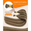 Sunny Hair 50g 16 Inch Soft I Tip Hair Extensions, Brown Highlight Blonde, Invisible Pre-Bonded Itips, Cold Fusion, Provides Seamless Blend for Weddings and Evening Parties