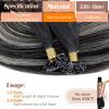 Sunny Hair 14 Inch K Tip Hair Extensions, Ombre Black, Black Roots to Silver Grey Balayage, Remy Hair, Provides Natural Blend for Evening Parties, Social Events, and Weddings, 50g