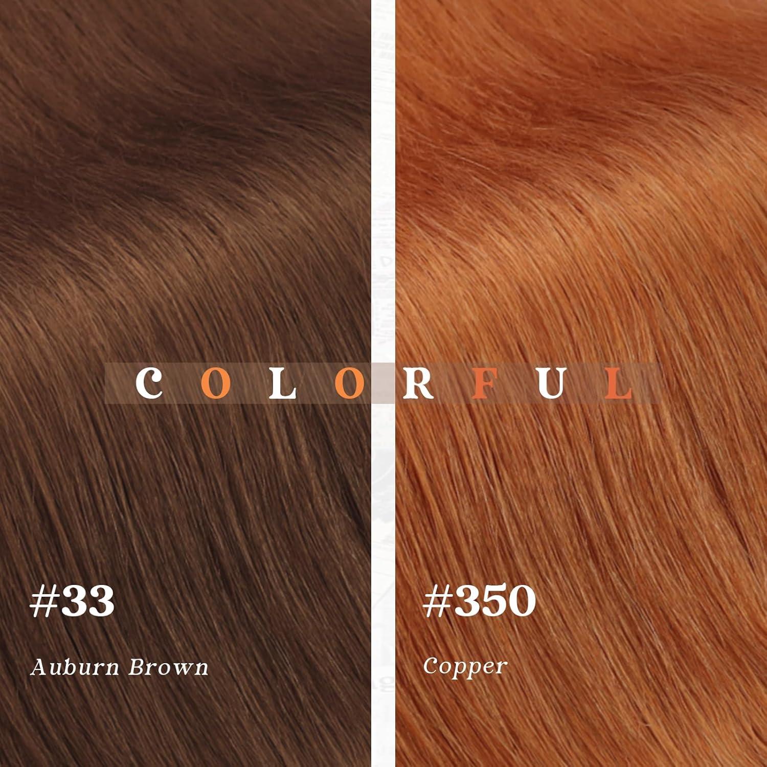 imageSunny Hair 24 Inch K Tip Real Human Hair Extensions Auburn Invisible Keratin Tips Soft Texture Easy to Maintain for Wedding Wear Provides Length for Ceremony Photos and Reception Dances 50g