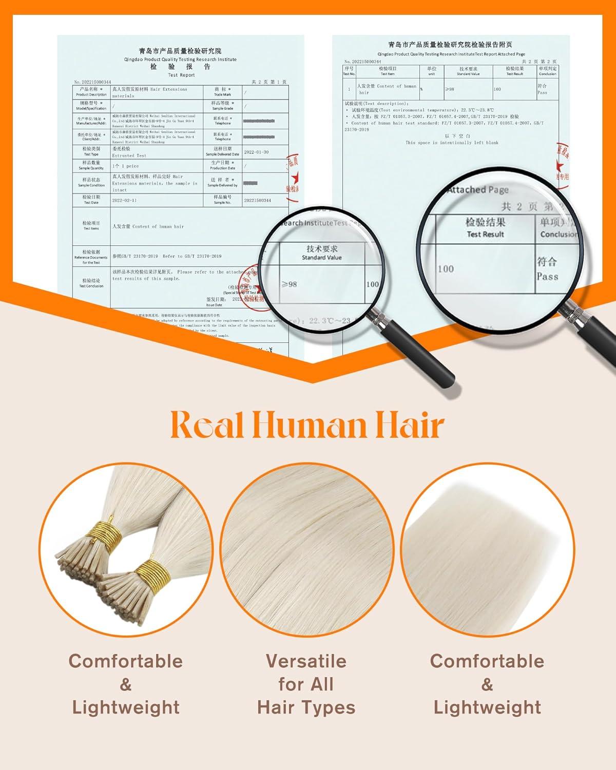 imageSunny Hair 50g 24 Inch I Tip Blonde Hair Extensions Human Hair LongLasting Invisible Itips for Women with Busy Schedules Maintains Color for Multiple Events and Formal Occasions