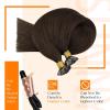 Sunny Hair 16 Inch Flat Tip Real Human Hair Extensions, Darkest Brown, Keratin Bond, Pre-Bonded Tips, Hot Fusion, Natural Hair, Adds Volume for Evening Parties, 50g