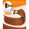 Sunny Hair 16 Inch I Tip Hair Extensions Human Hair, Copper, Soft and Silky Texture, Invisible Itips, Designed for Women with Fine Hair, Provides Natural Fullness for Bride