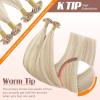 Sunny Hair 22 Inch K Tip Hair Extensions Real Human Hair, Blonde Highlights, Pre-Bonded Keratin V Tips, for Formal Occasions, Weddings, and Night Out Gatherings, 50g