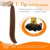 Sunny Hair 24 Inch K Tip Real Human Hair Extensions, Auburn, Invisible Keratin Tips, Soft Texture, Easy to Maintain, for Wedding Wear, Provides Length for Ceremony Photos and Reception Dances, 50g