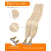 Sunny Hair Nano Bead Hair Extensions Human Hair Ash Blonde Nano Hair Extensions Ash Blonde Highlight Bleach Blonde Straight 50g 22Inch