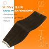 Sunny Hair Tape in Hair Extensions,Dark Brown Tape in Hair Extensions Human Hair Invisible Remy Human Hair Tape in Extensions 22 inch 20Pcs