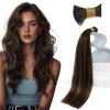 Sunny Hair 22 Inch I Tip Human Hair Extensions, Dark Brown Balayage Ash Brown with Highlight, Natural Bead Design, for All-Day Wear at Work Conferences and Charity Events, 50g