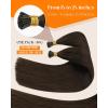 Sunny Hair 16 Inch I Tip Real Human Hair Extensions, Brown, Remy Itip Extensions, for Travel-Friendly Use, Reduces Frizz for Evening Parties and Professional Events, 50g