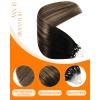 Sunny Hair 16 Inch Micro Bead Hair Extensions, Microlink Hair, Black Balayage Dark Brown Ombre Medium Ash Blonde, Suitable for Women at Social Gatherings, Night Out Events, and Celebrations, 50g