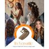 Sunny Hair 24 Inch Nano Hair Extensions, Deep Brown, Natural Blend, for Women with Fine Hair Seeking Everyday Volume, Provides Fullness for Work Settings and Weekend Brunches, 50g