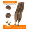 Sunny Hair 24 Inch Nano Hair Extensions, Deep Brown, Natural Blend, for Women with Fine Hair Seeking Everyday Volume, Provides Fullness for Work Settings and Weekend Brunches, 50g