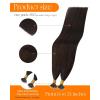 Sunny Hair 24 Inch Nano Real Human Hair Extensions, Darkest Brown, for Brides and Wedding Guests, Provides Fullness for Ceremony Photos and Reception Dances, Prevents Tangling, 50g