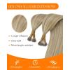 Sunny Hair Nano Extensions Human Hair Golden Blonde Ash Blonde Highlight Nano Bead Ring Hair Extensions 20 Inch 50G