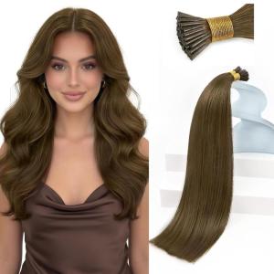 Sunny Hair 50g 16 Inch I Tip Hair Extensions, Cool Brown Cold Fusion Hair, Created for Women with Naturally Dark Hair, Blends Cool Undertones for Evening Parties and Social Gatherings