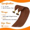 Sunny Hair 20inch K Tips Hair Extensions Human Hair Auburn Ktip Human Hair Extensions Add Volume 50g