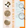 Sunny Hair 22 Inch K Tip Human Hair Extensions, Ombre Ash Brown to Blonde Mix with Light Blonde, Keratin Hair V Tips, for Evening Celebrations, Parties, and Formal Occasions, 50g