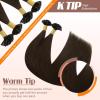 Sunny Hair 22 Inch Ktip Human Hair Extensions, Chocolate Brown, Keratin V Tips, Designed for Party Wear, Evening Celebrations, and Formal Occasions, 50g
