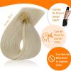 Sunny Hair 22 Inch U Tip Human Hair Extensions, Platinum Blonde, Soft K Tip, Natural Blend, for Women with Cool-Toned Hair, Adds Fullness for Cocktail Parties and Formal Gatherings, 50g