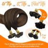 Sunny Hair 24 Inch U Tip Human Hair Extensions, Brown Balayage, Soft Keratin Tips, Provides Instant Length Change for Women Seeking Fullness, Easy to Comb, 50g