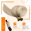 Sunny Hair Keratin Real Human Hair Extensions Cool Ash Grey Ombre Platinum Blonde Ktip Human Hair Extensions 16inch Flat Tip Hair Extensions 50G