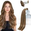 remy human hair flat tip extensions keratin invisible heat resistant tangle free volume length fine thinning hair women daily work school pickup brunch brown ktips