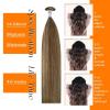 remy human hair flat tip extensions keratin invisible heat resistant tangle free volume length fine thinning hair women daily work school pickup brunch brown ktips