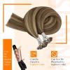 remy human hair flat tip extensions keratin invisible heat resistant tangle free volume length fine thinning hair women daily work school pickup brunch brown ktips
